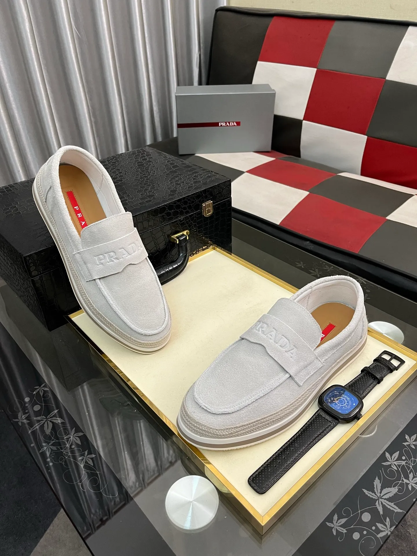 Men's men's shoes 💰458⌚️⌚️prada: new spring and summer casual shoes, sports sneakers, fabric: imported cowhide, lining: original lining, sole: original sole, size: 38-445️⃣color optional